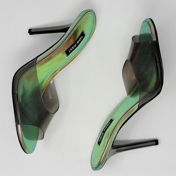 Nine West Iridescent Ido Heeled Slide Sandals - Picture 10 of 13